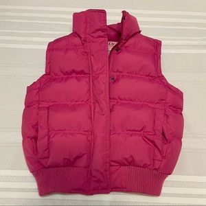 Girls Pink Down & Polyester Filled Warm Vest - Excellent Used Condition- size S
